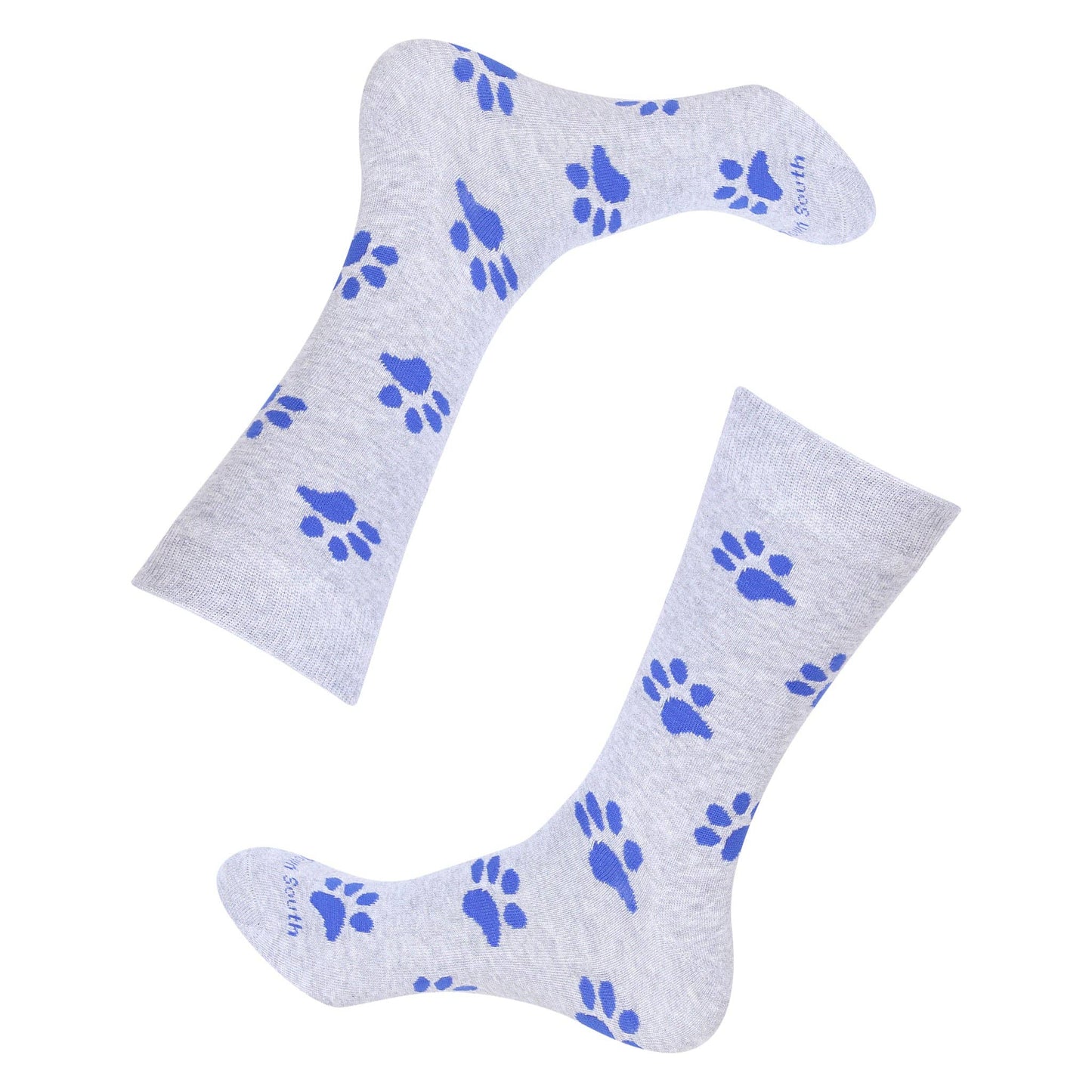 Grey Paw Print Socks