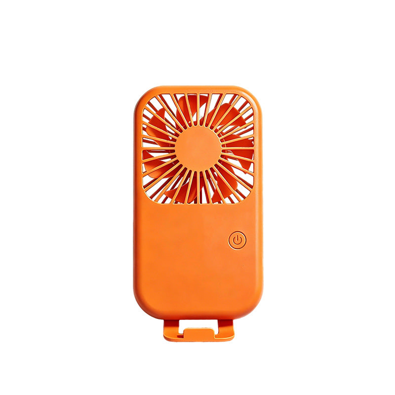 Portable Handheld Mini Fan USB Rechargeable Adjustable Speed Desktop Personal Fan With Phone Stand Small Pocket Cooling Fan For Travel Home Office