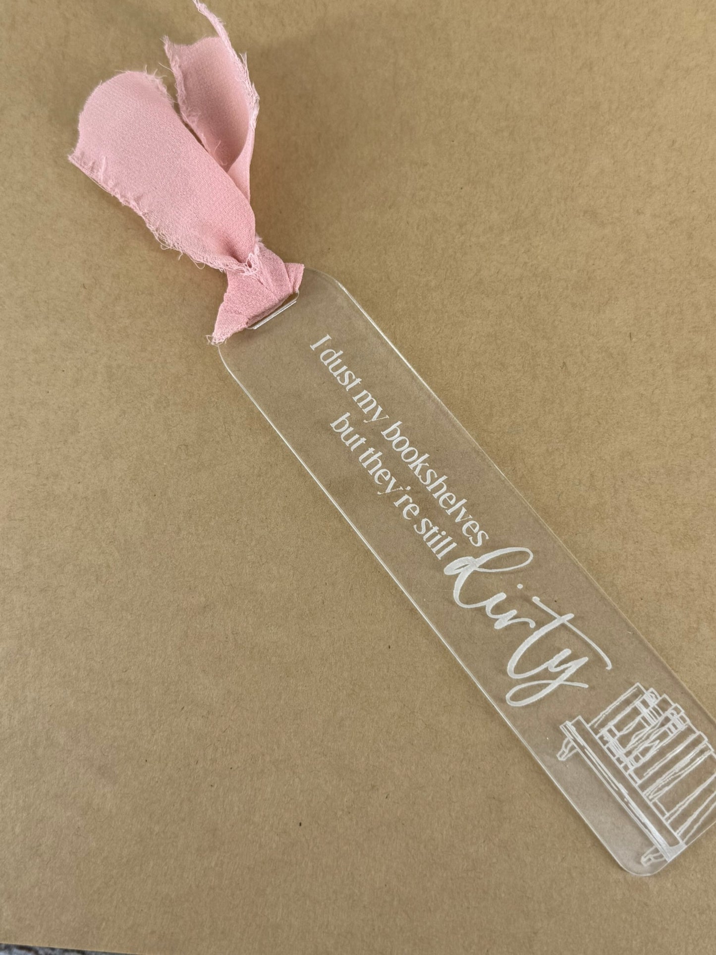 Engraved Clear Acrylic Bookmarks