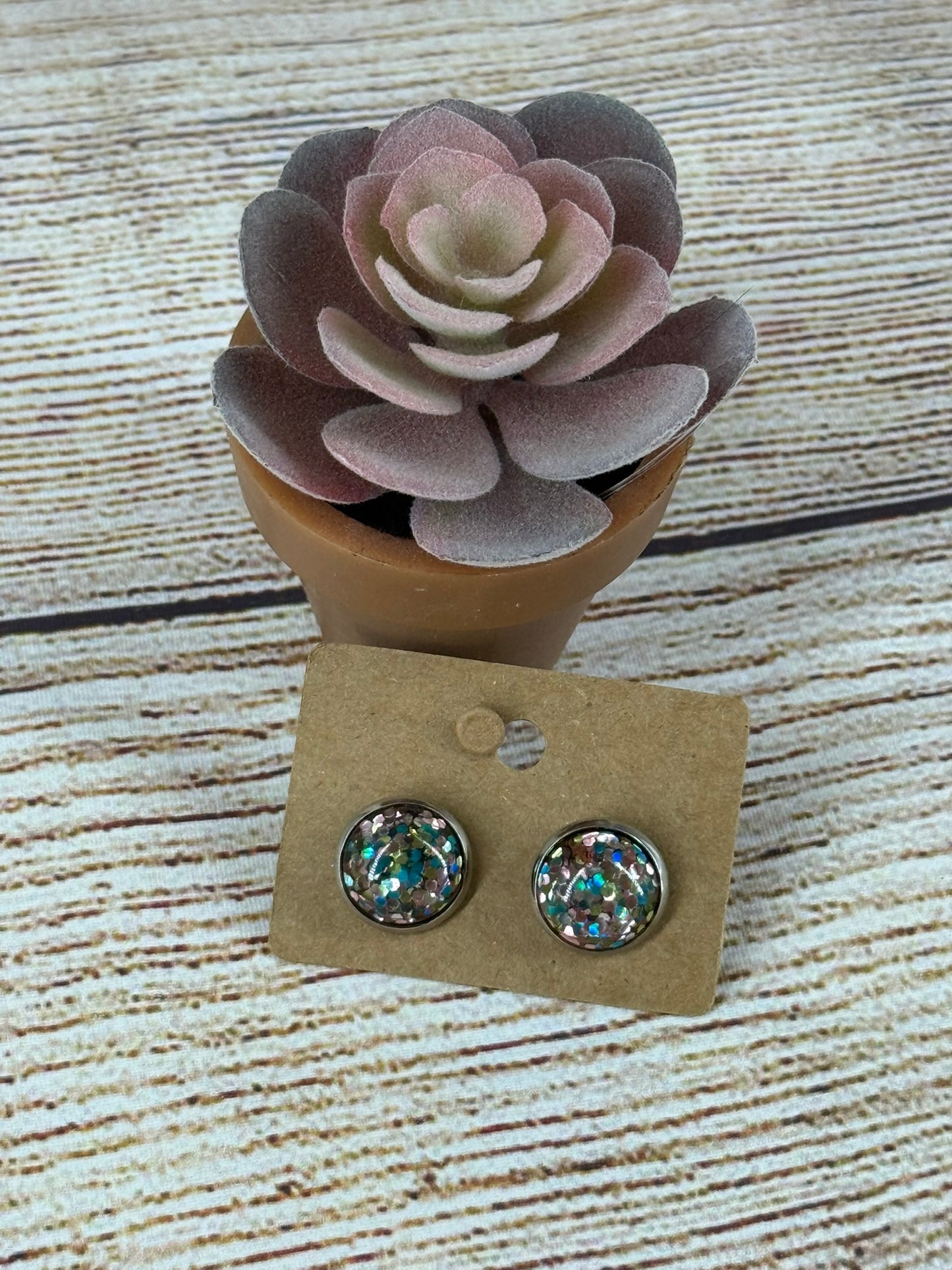 Glitter Cabochon Posts