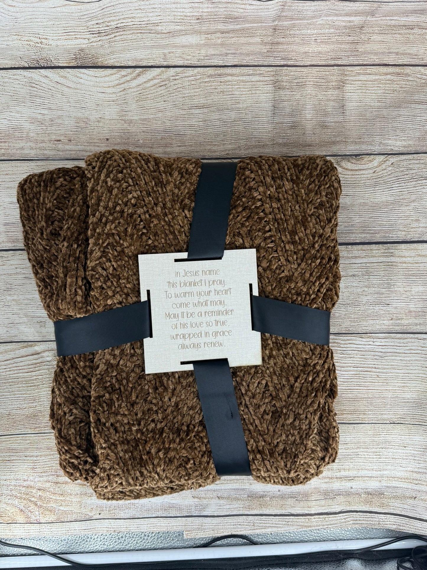 Blankets with Engraved Tags