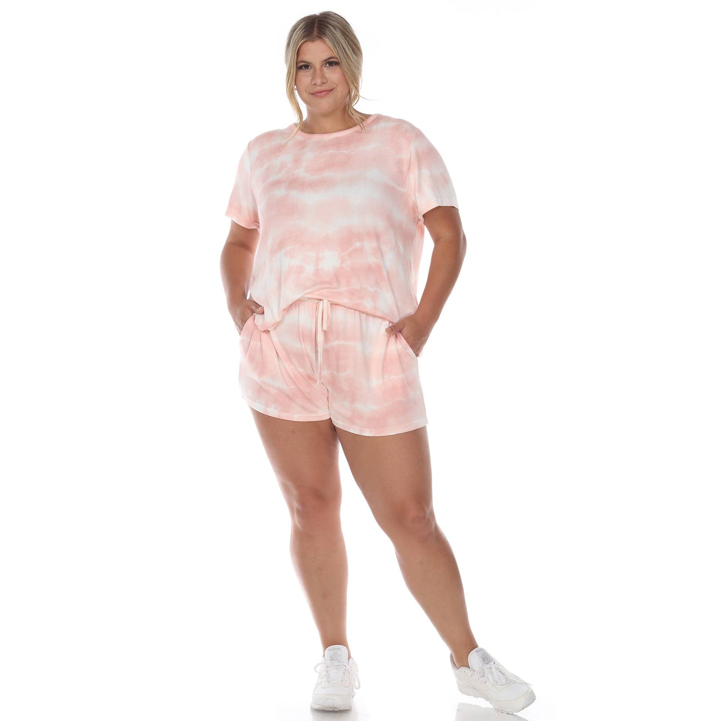 Plus Size 2 Piece Top & Shorts Lounge Set