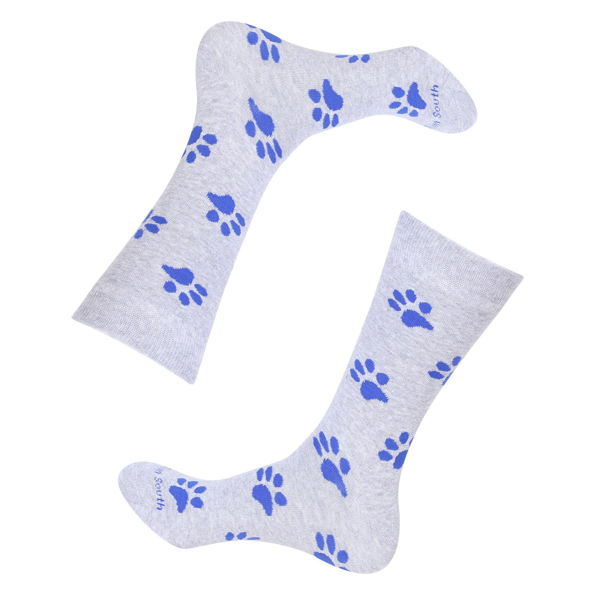 Grey Paw Print Socks