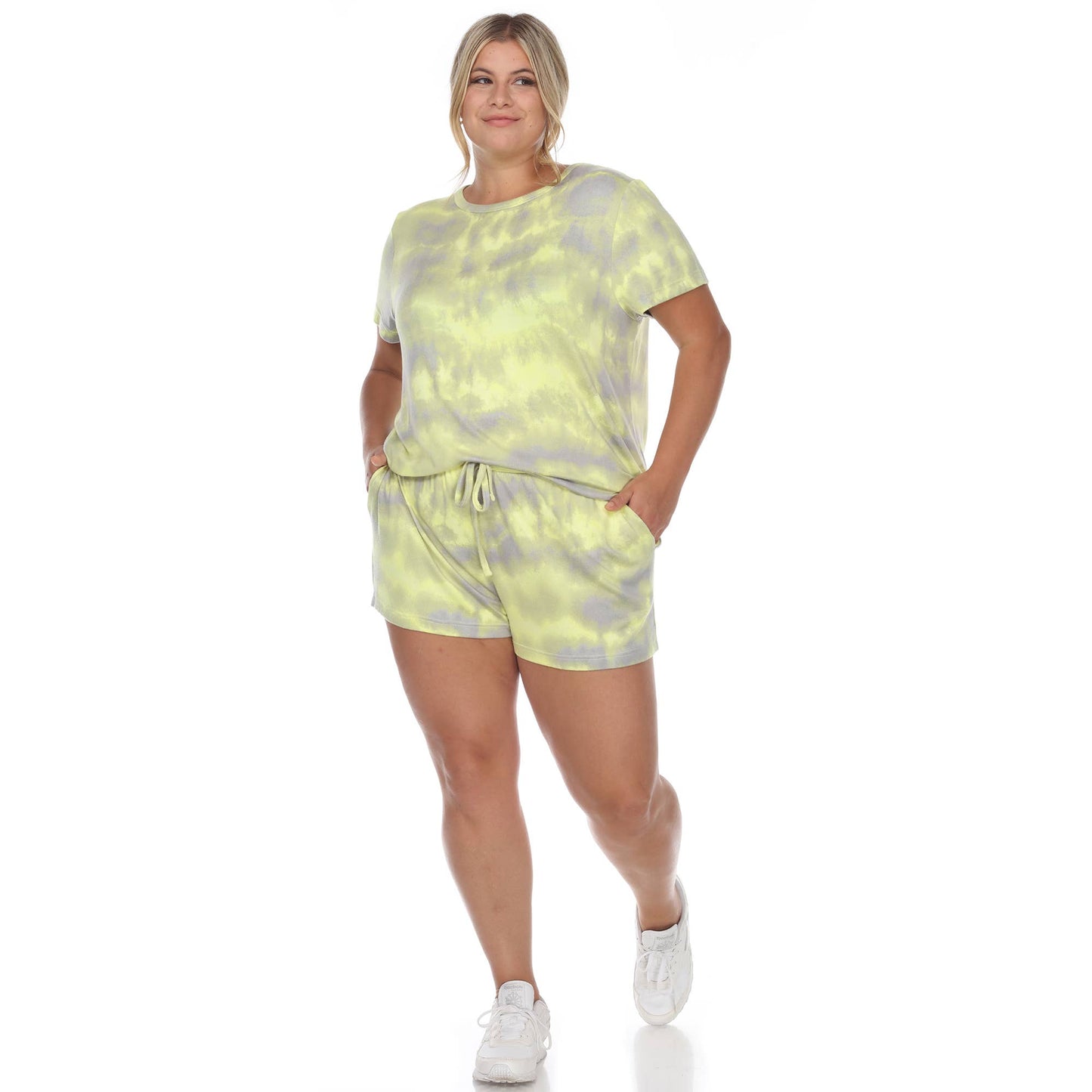 Plus Size 2 Piece Top & Shorts Lounge Set