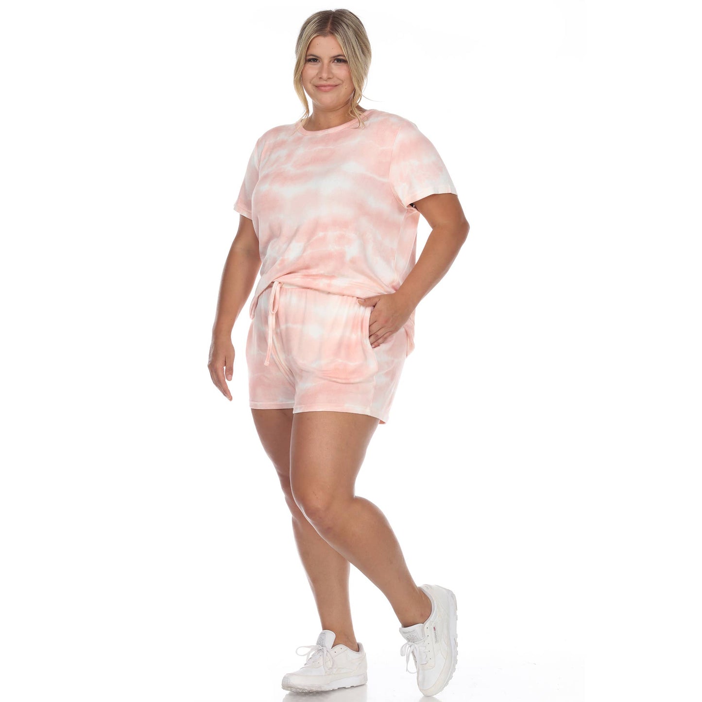 Plus Size 2 Piece Top & Shorts Lounge Set