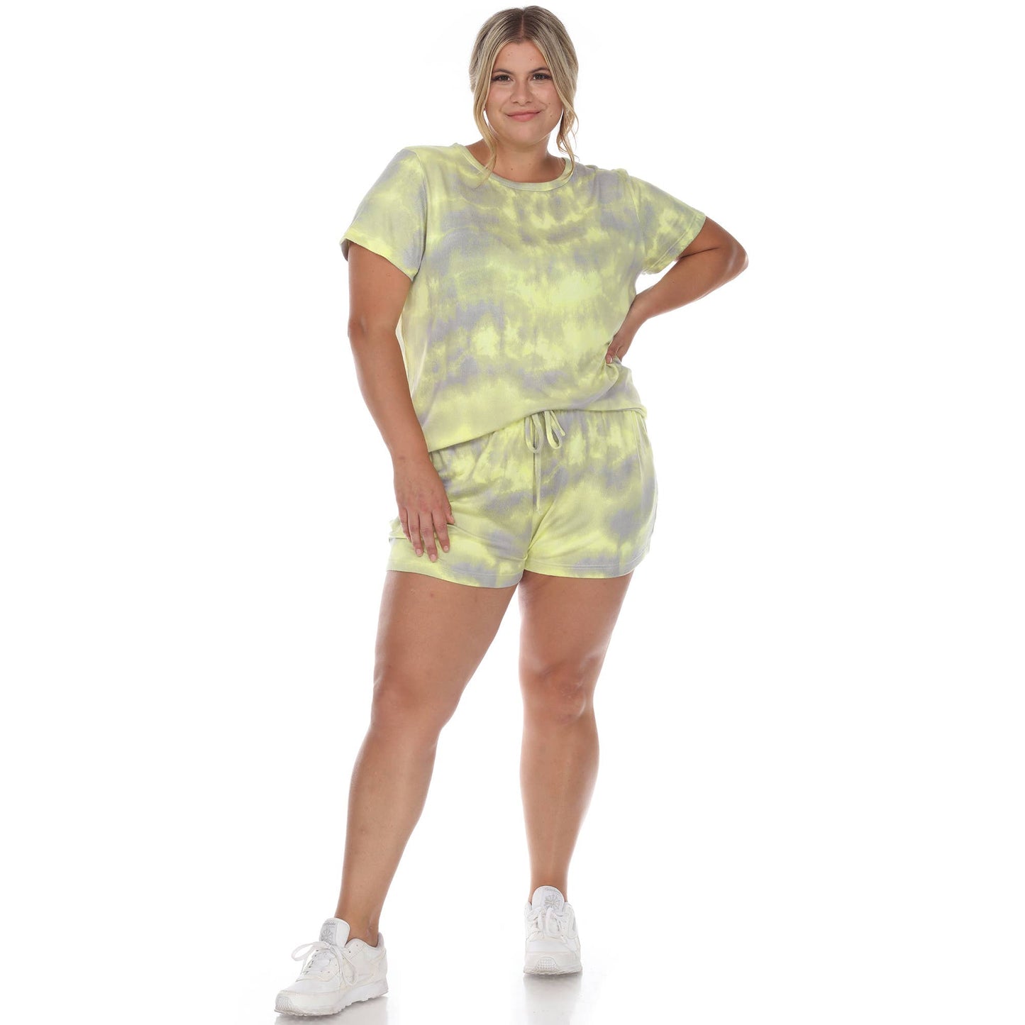 Plus Size 2 Piece Top & Shorts Lounge Set