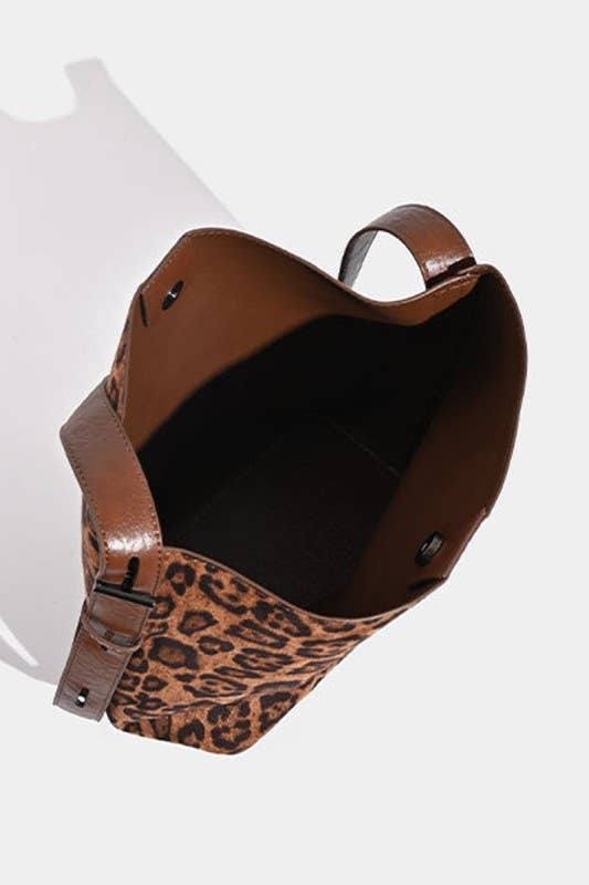 Microsuede Bucket Tote Bag