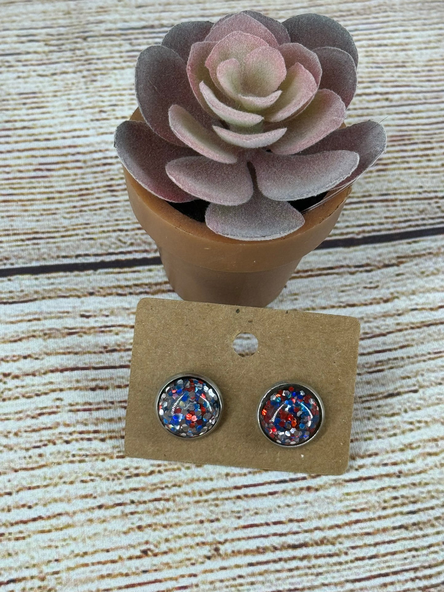 Glitter Cabochon Posts