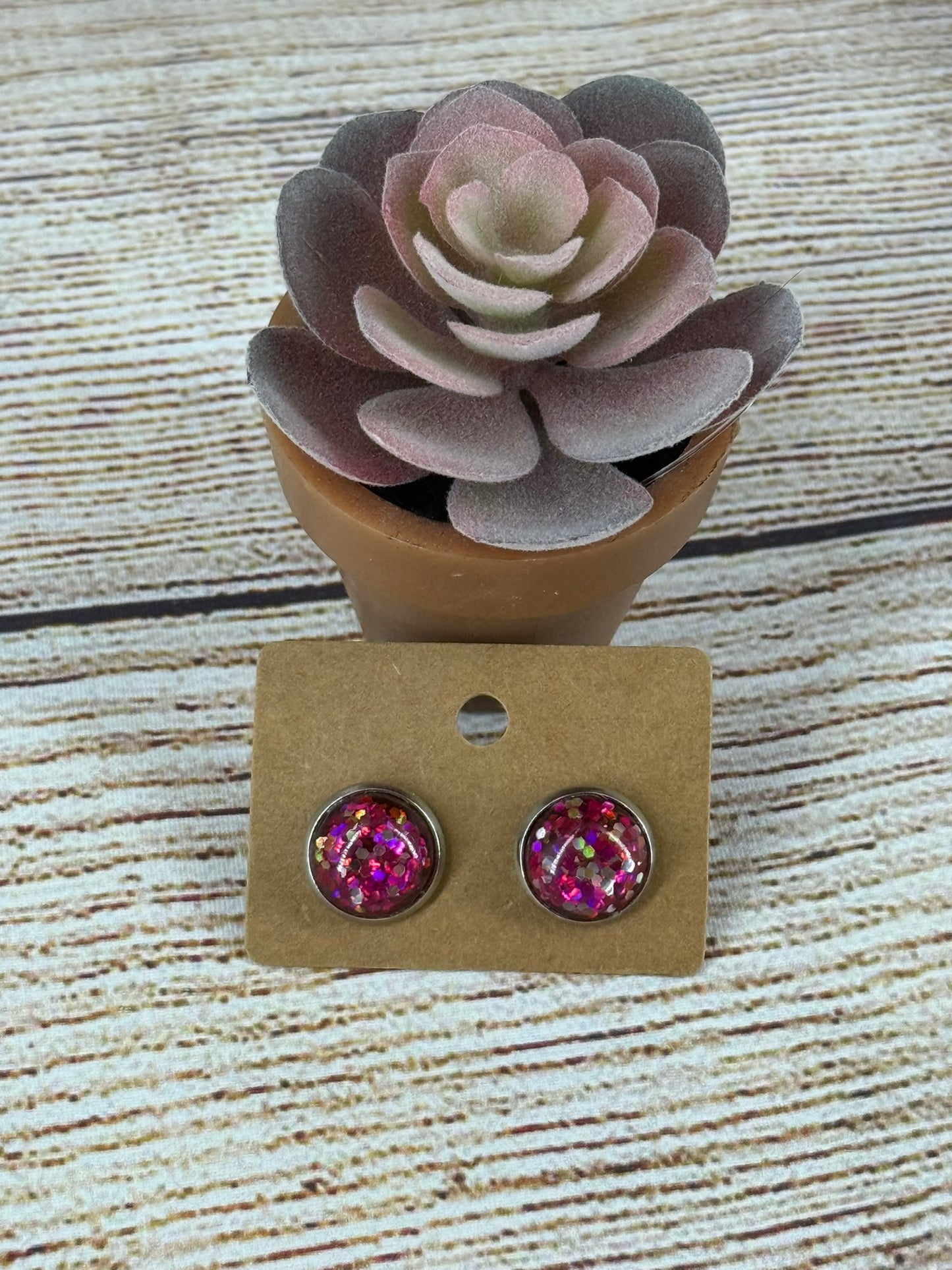 Glitter Cabochon Posts