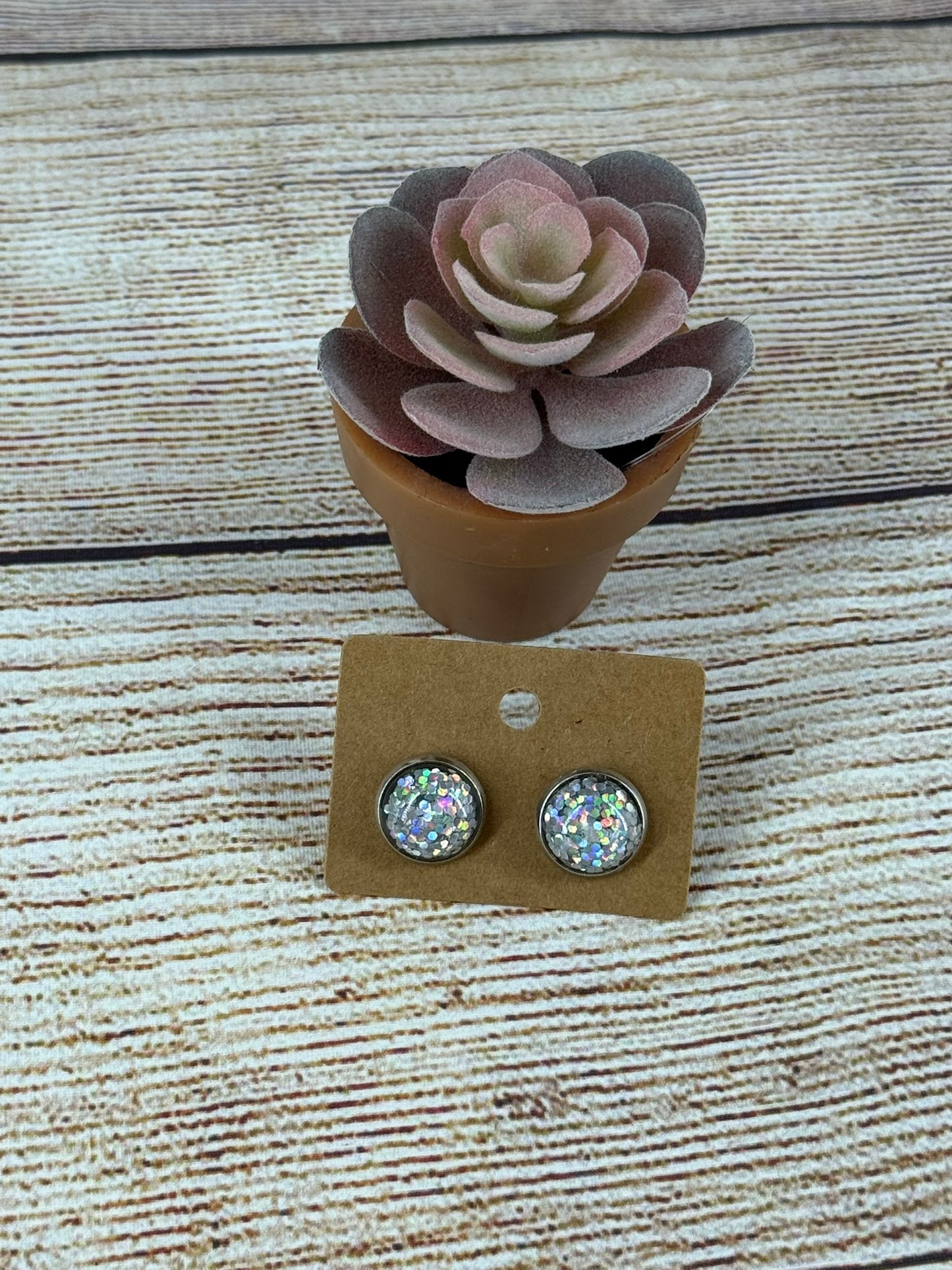 Glitter Cabochon Posts
