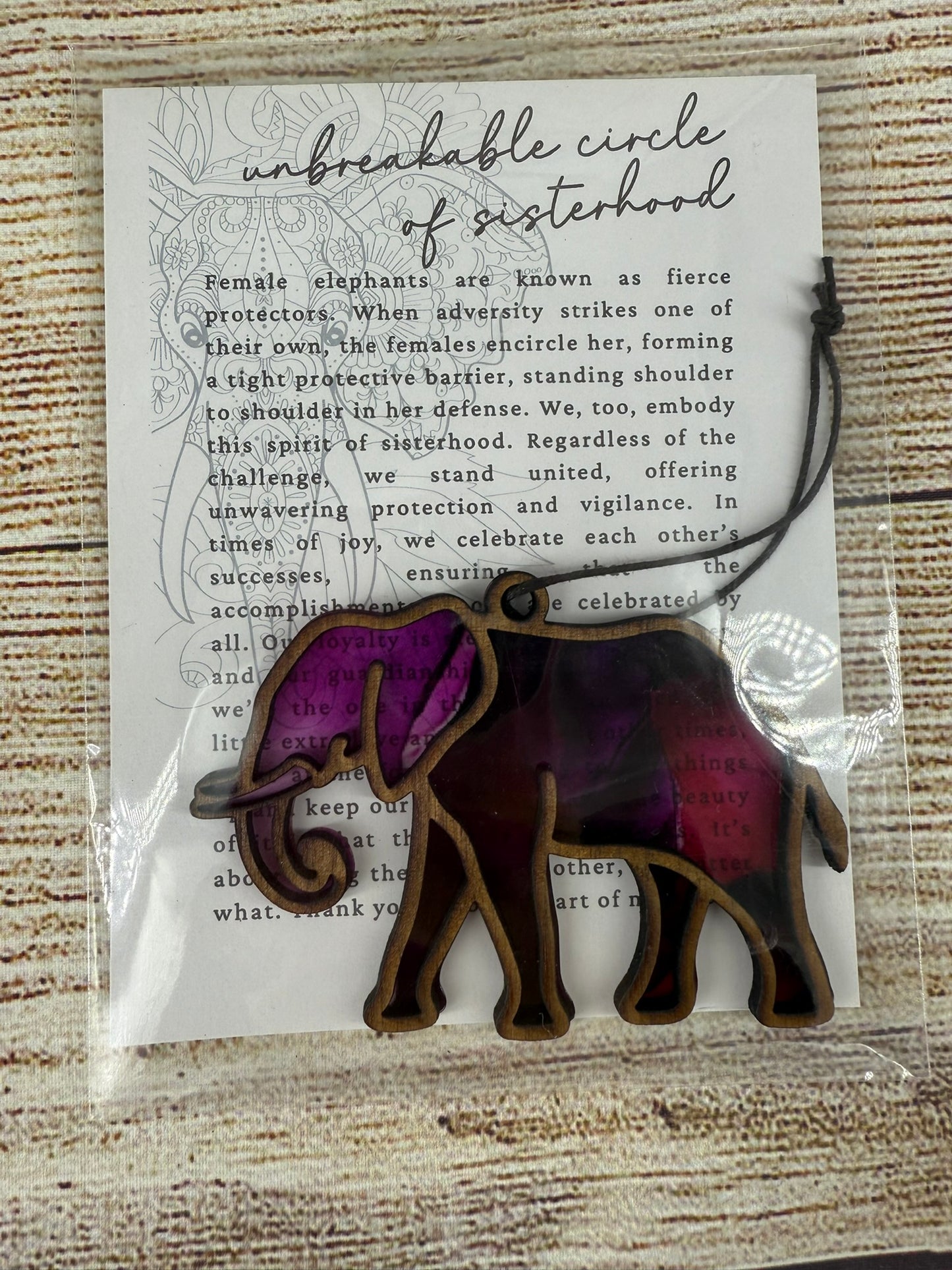 Elephant Suncatcher Ornament