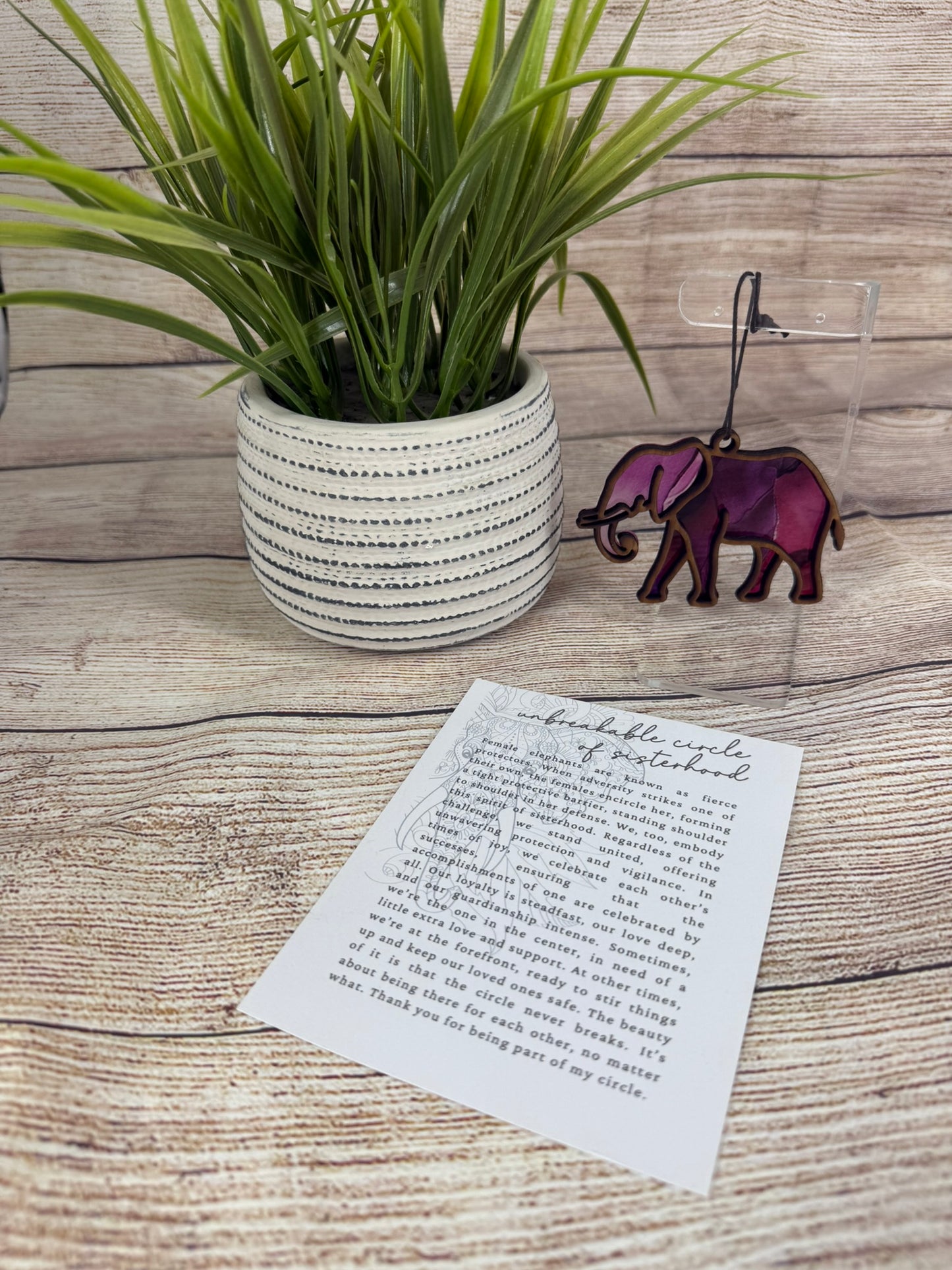 Elephant Suncatcher Ornament