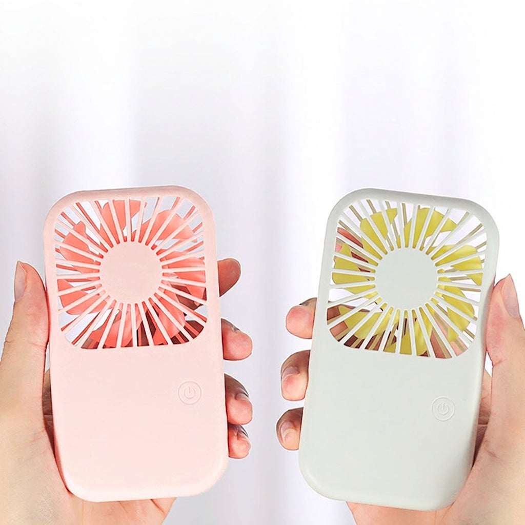 Portable Handheld Mini Fan USB Rechargeable Adjustable Speed Desktop Personal Fan With Phone Stand Small Pocket Cooling Fan For Travel Home Office