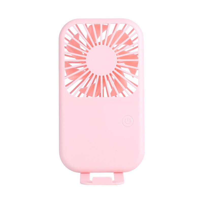 Portable Handheld Mini Fan USB Rechargeable Adjustable Speed Desktop Personal Fan With Phone Stand Small Pocket Cooling Fan For Travel Home Office
