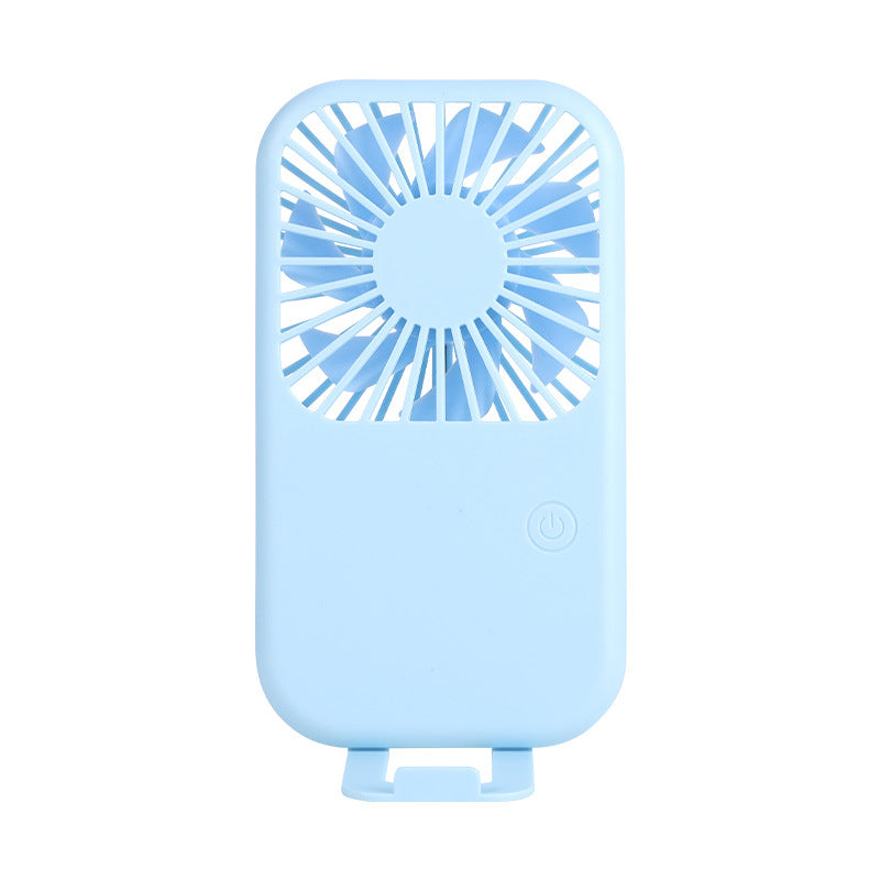 Portable Handheld Mini Fan USB Rechargeable Adjustable Speed Desktop Personal Fan With Phone Stand Small Pocket Cooling Fan For Travel Home Office