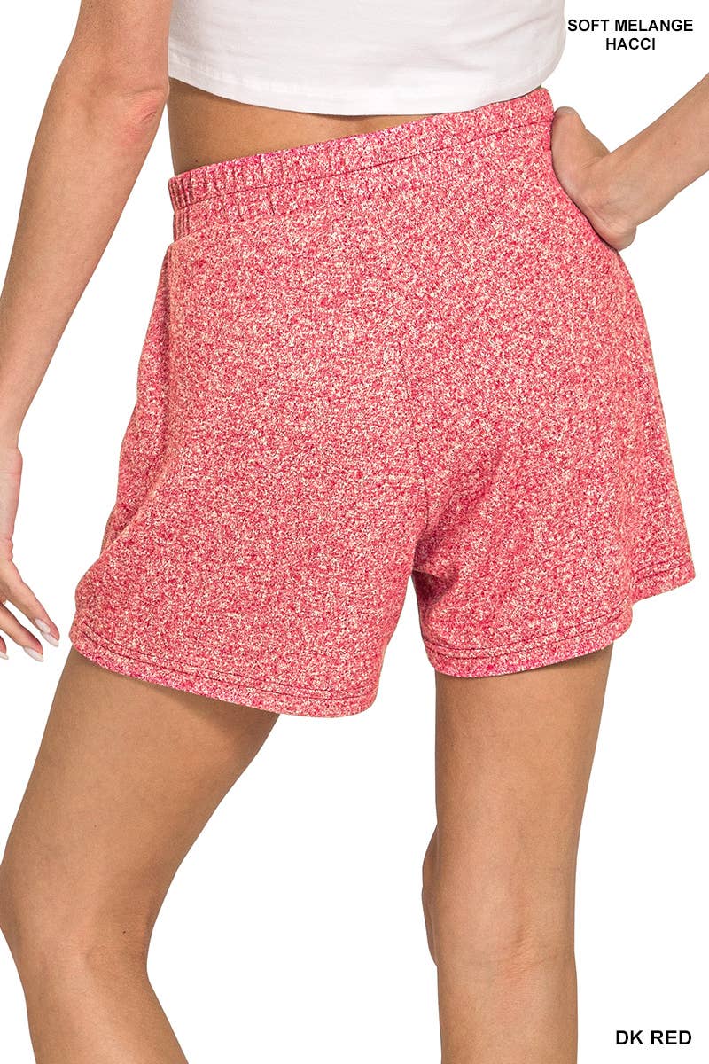 Soft Melange Long Sleeve Tee And Shorts Set
