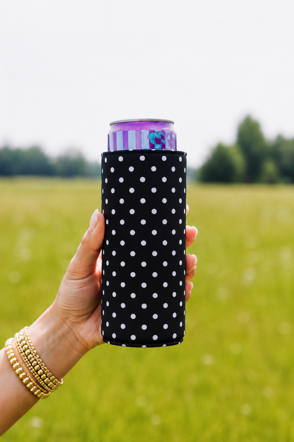 Polka Dot Tall Coozie 2-Pack