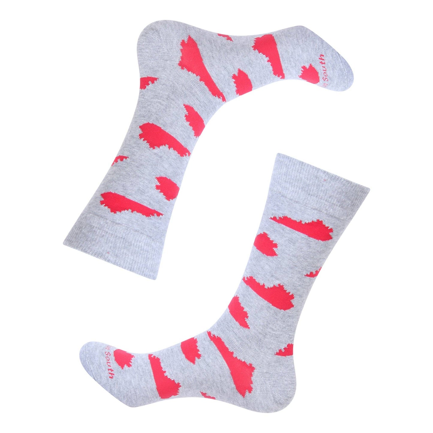 Grey/Red KY Shape Socks