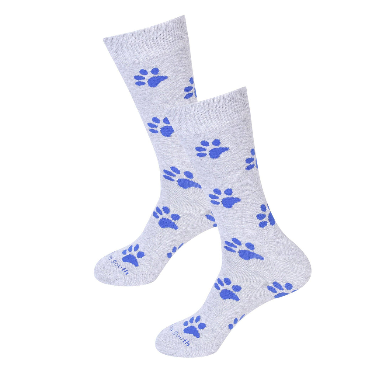 Grey Paw Print Socks