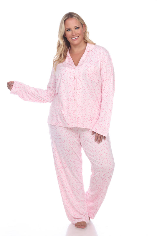 Plus Size Long Sleeve Pajama Set